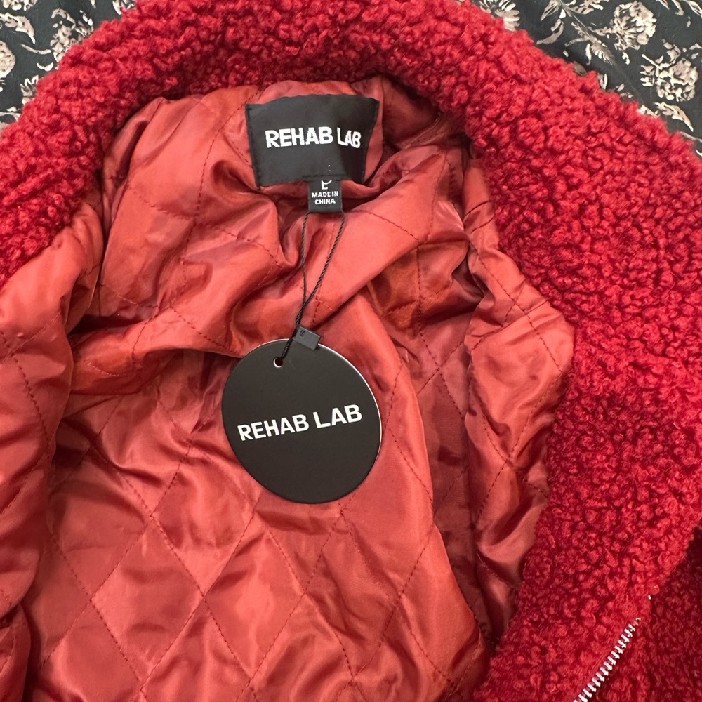 Rehab Red Textured Jacket - Picture 4 of 4